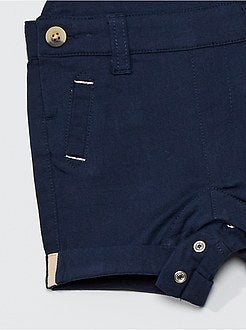 Jardineiras curtas em lona - Kiabi