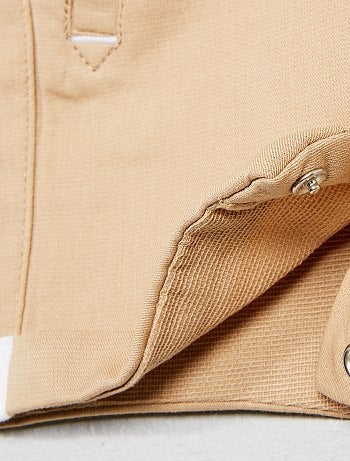 Jardineiras curtas em lona de puro algodão - Kiabi