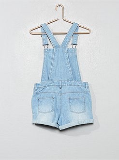 Menina 3-12 anos - Jardineiras de ganga - Kiabi