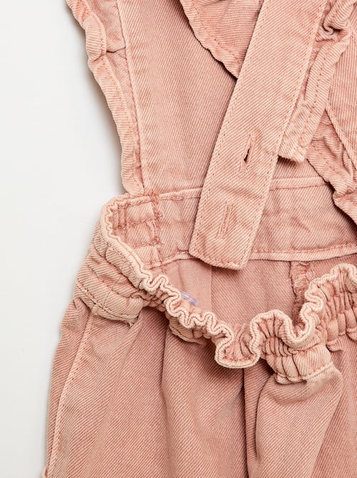 Jardineiras de ganga com folhos - Kiabi