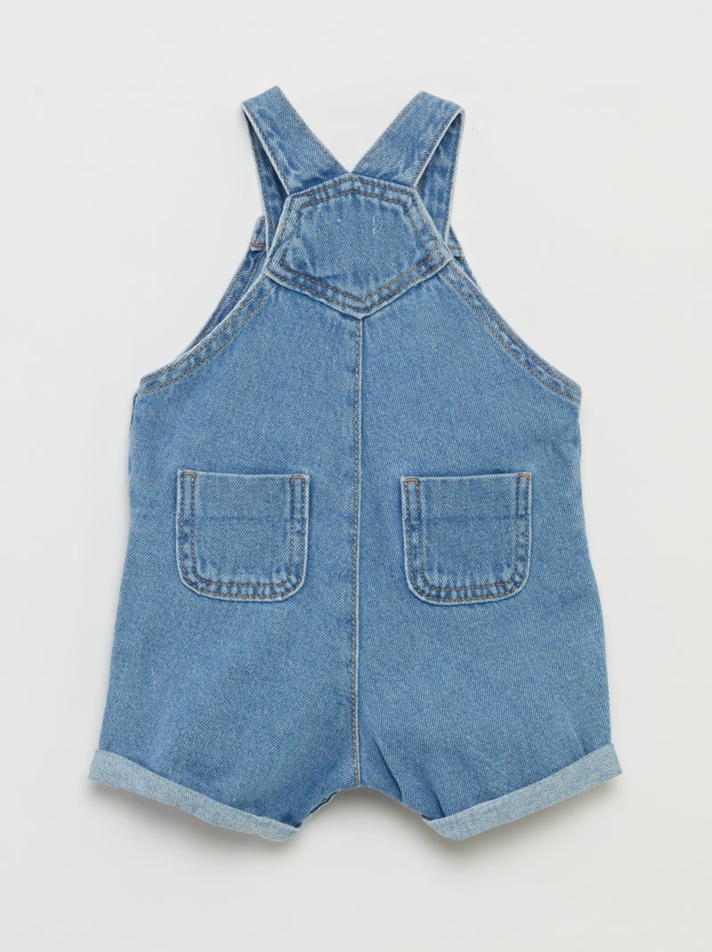 Jardineiras de ganga curtas AZUL - Kiabi