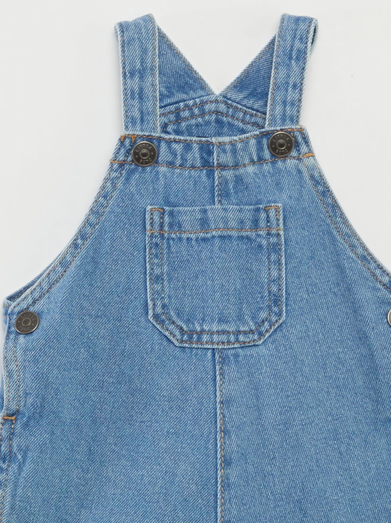 Jardineiras de ganga curtas AZUL - Kiabi