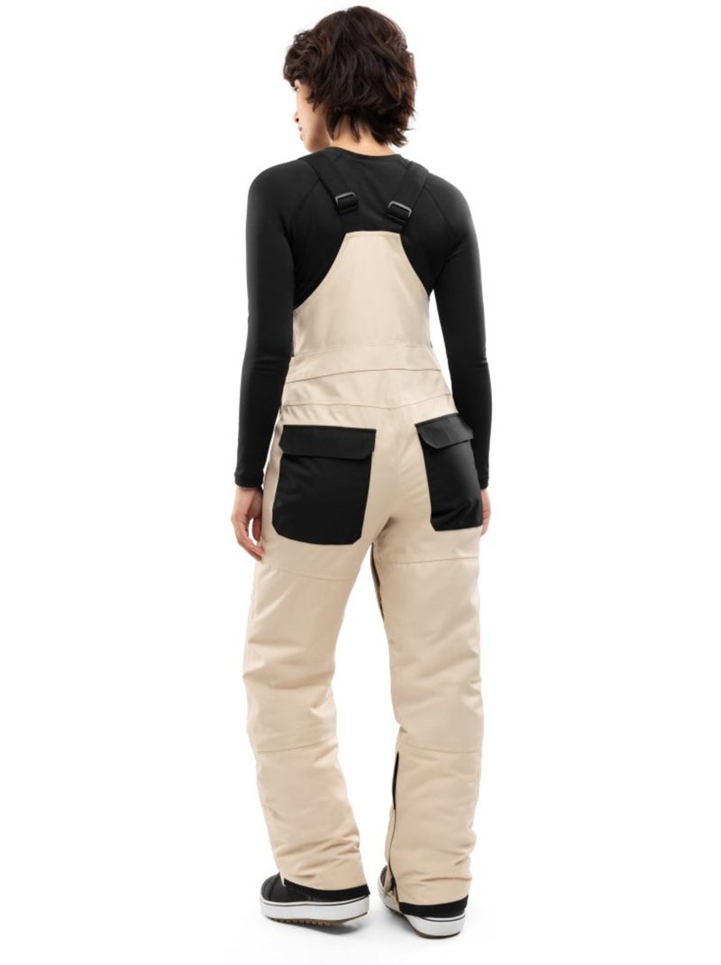 Jardineiras de snowboard para mulher Bege - Kiabi
