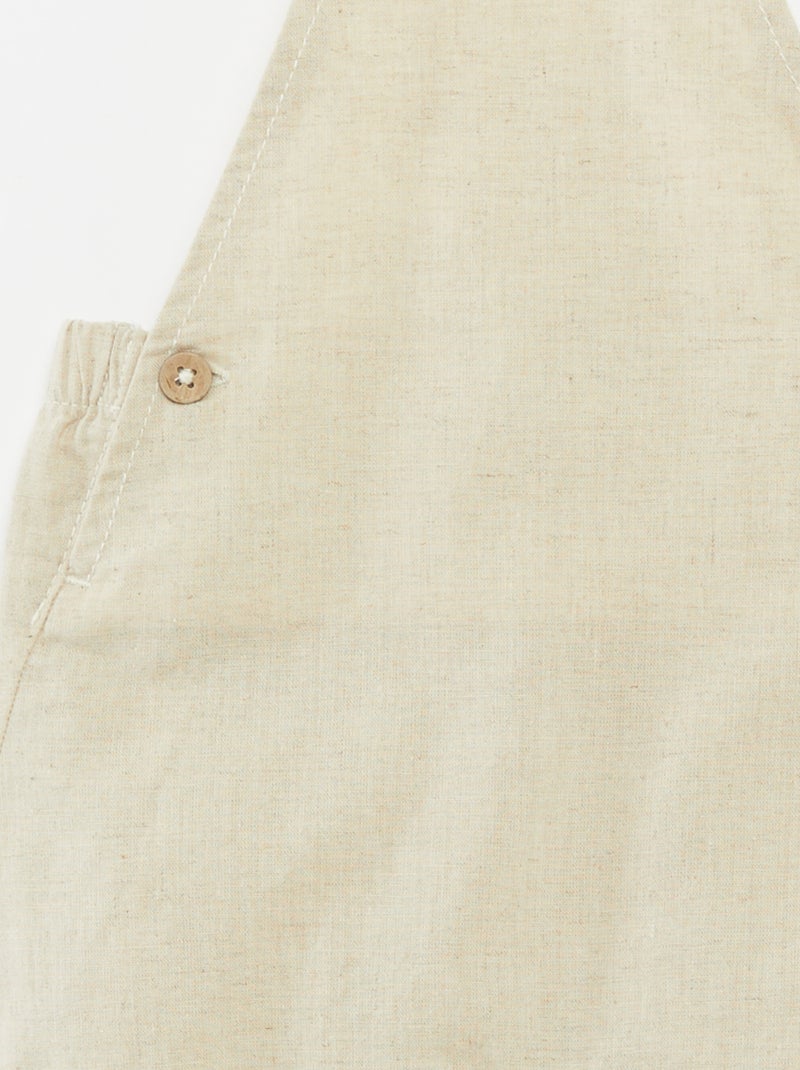 Jardineiras em linho misturado BRANCO - Kiabi