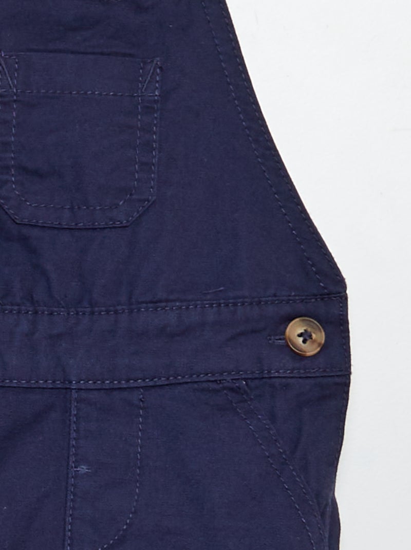 Jardineiras em sarja AZUL - Kiabi