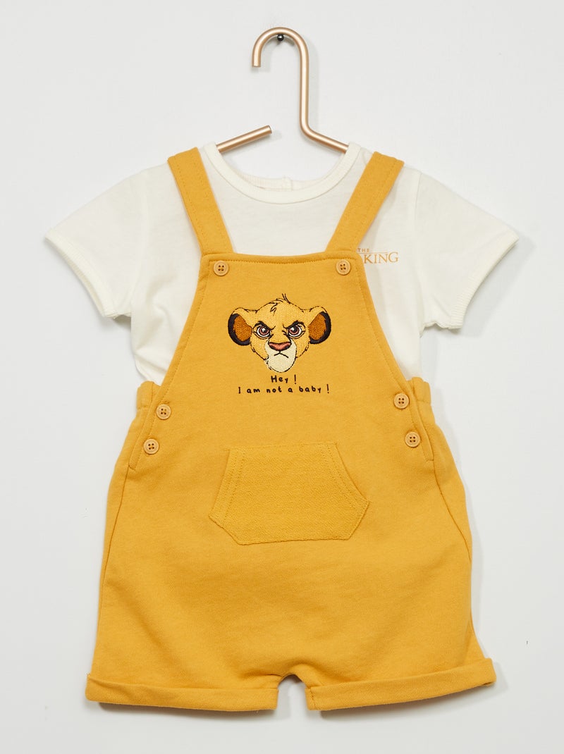 Jardineiras + t-shirt 'Disney' - 2 peças AMARELO - Kiabi