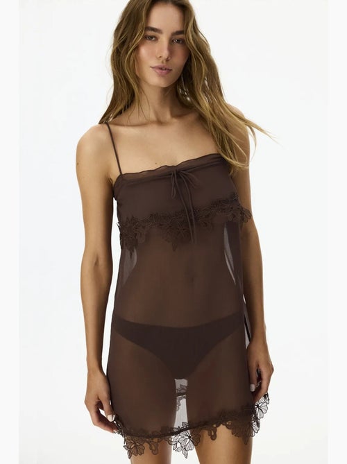 Jasmin chiffon camisa de noite penti - Kiabi Jasmin chiffon camisa de noite penti - Kiabi