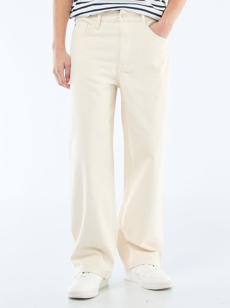 Jean baggy Branco - Kiabi