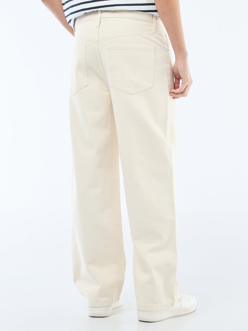 Jean baggy Branco - Kiabi