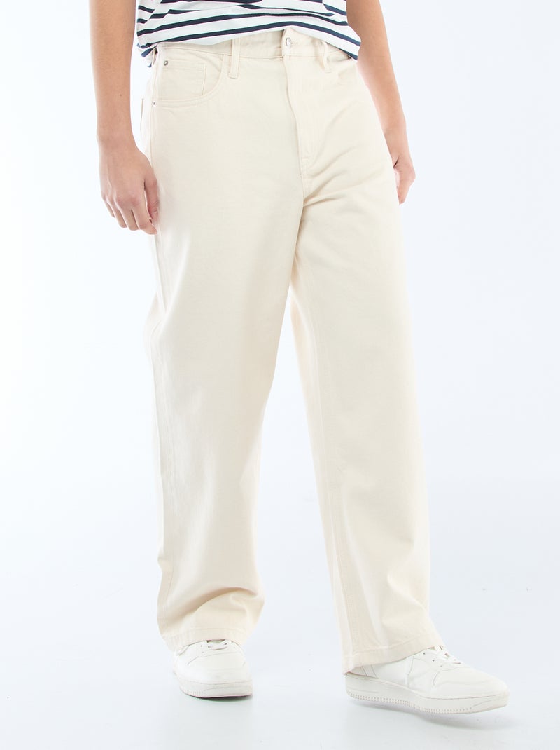 Jean baggy Branco - Kiabi