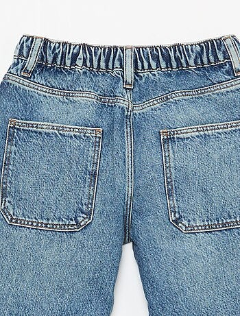 Jean baggy liso 5 bolsos