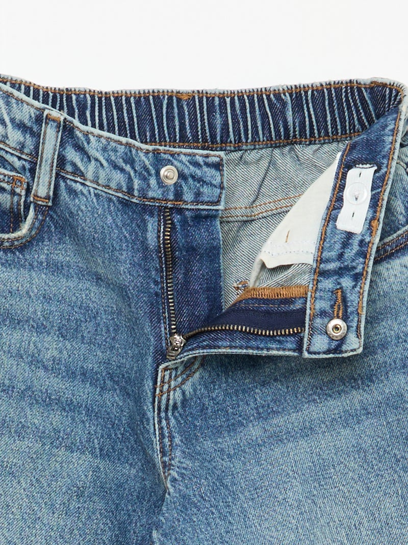 Jean baggy liso 5 bolsos Azul - Kiabi