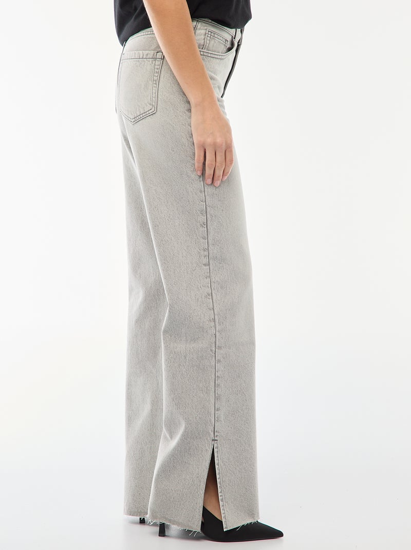 Jean cintura subida corte flare/bootcut Cinza - Kiabi