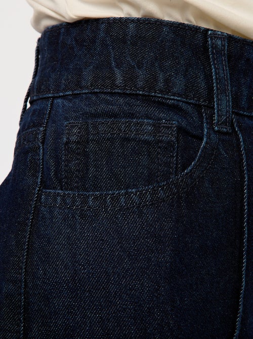 Jean corte wide leg com 5 bolsos - Kiabi