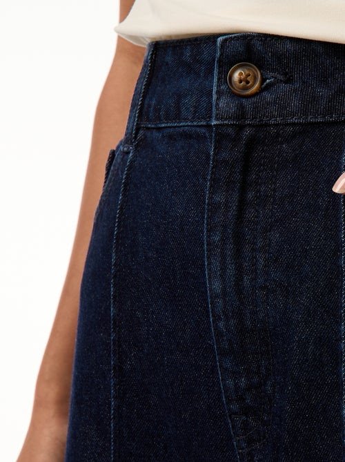 Jean corte wide leg com 5 bolsos - Kiabi