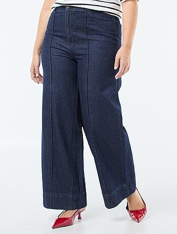 Jean de cintura subida wide leg