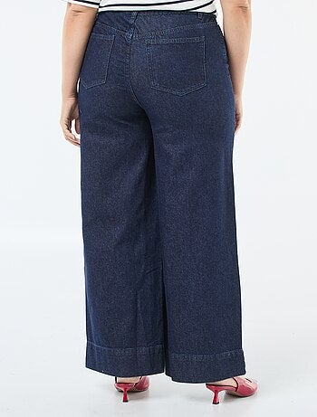 Jean de cintura subida wide leg