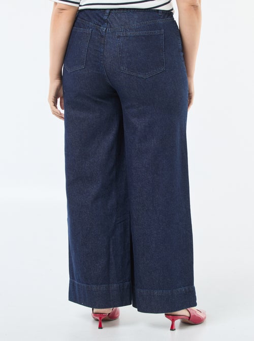 Jean de cintura subida wide leg - Kiabi