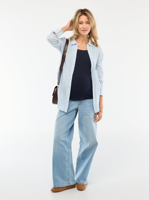 Jean de gravidez wide leg - Kiabi