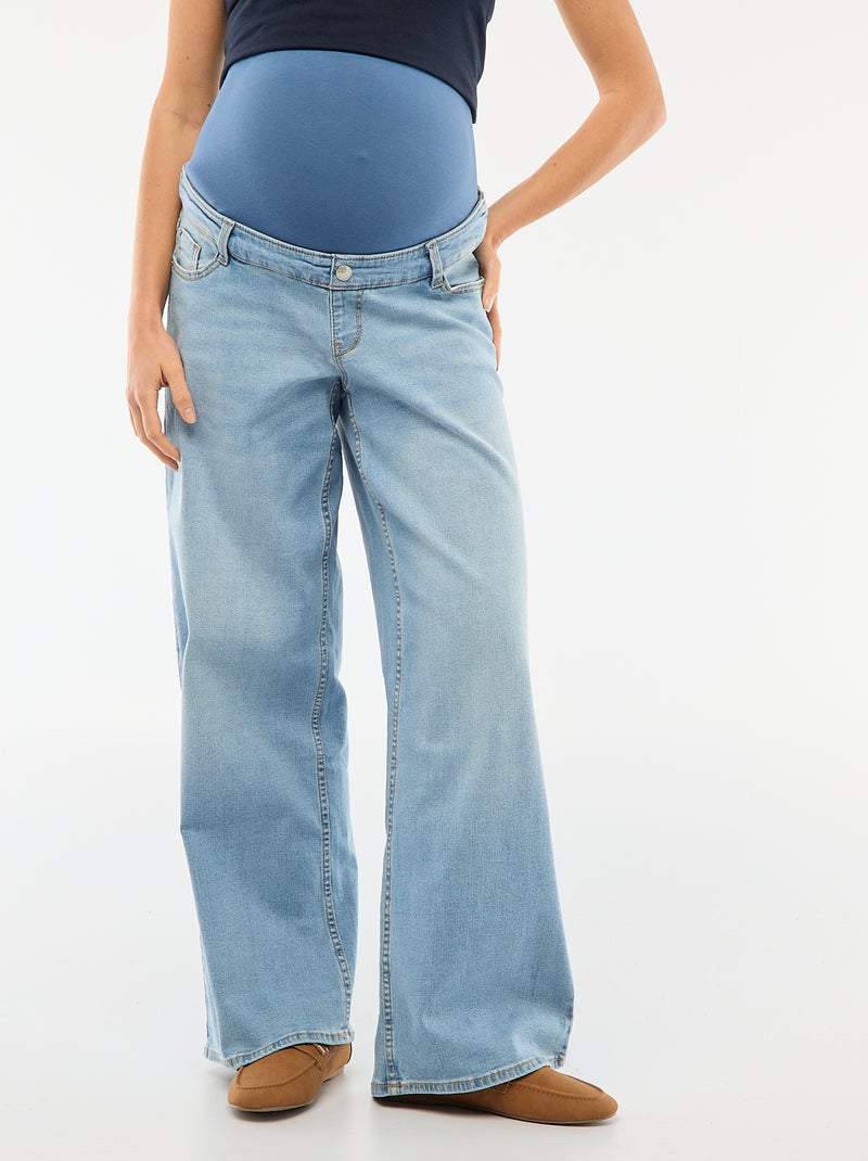 Jean de gravidez wide leg Azul - Kiabi