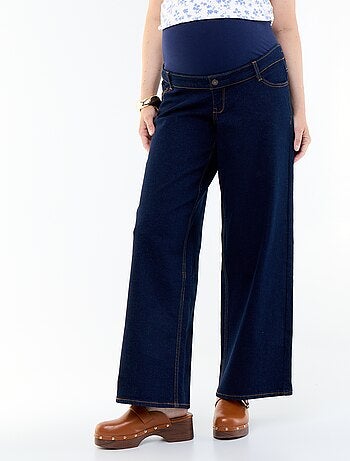 Jean de gravidez wide leg