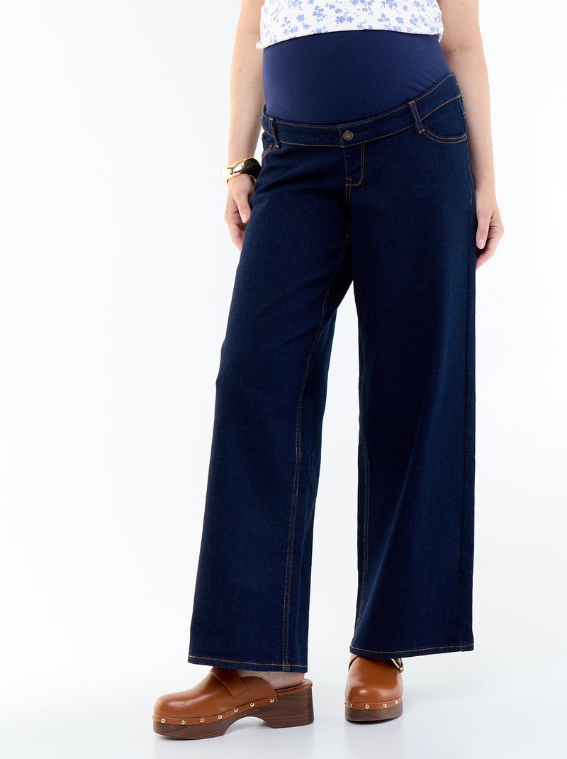 Jean de gravidez wide leg Azul - Kiabi