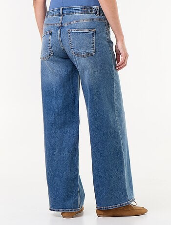 Jean de gravidez wide leg