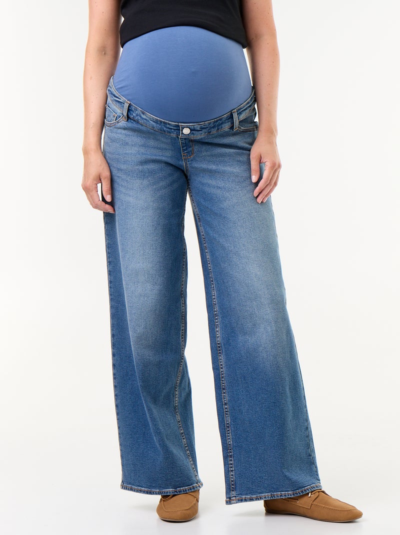 Jean de gravidez wide leg Azul - Kiabi