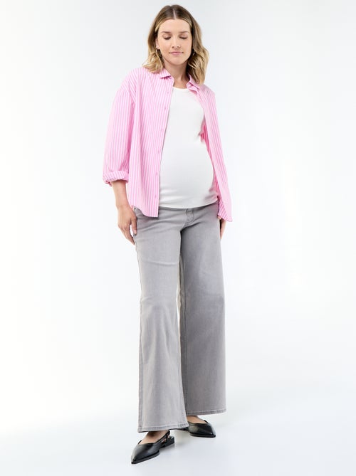 Jean de gravidez wide leg - Kiabi