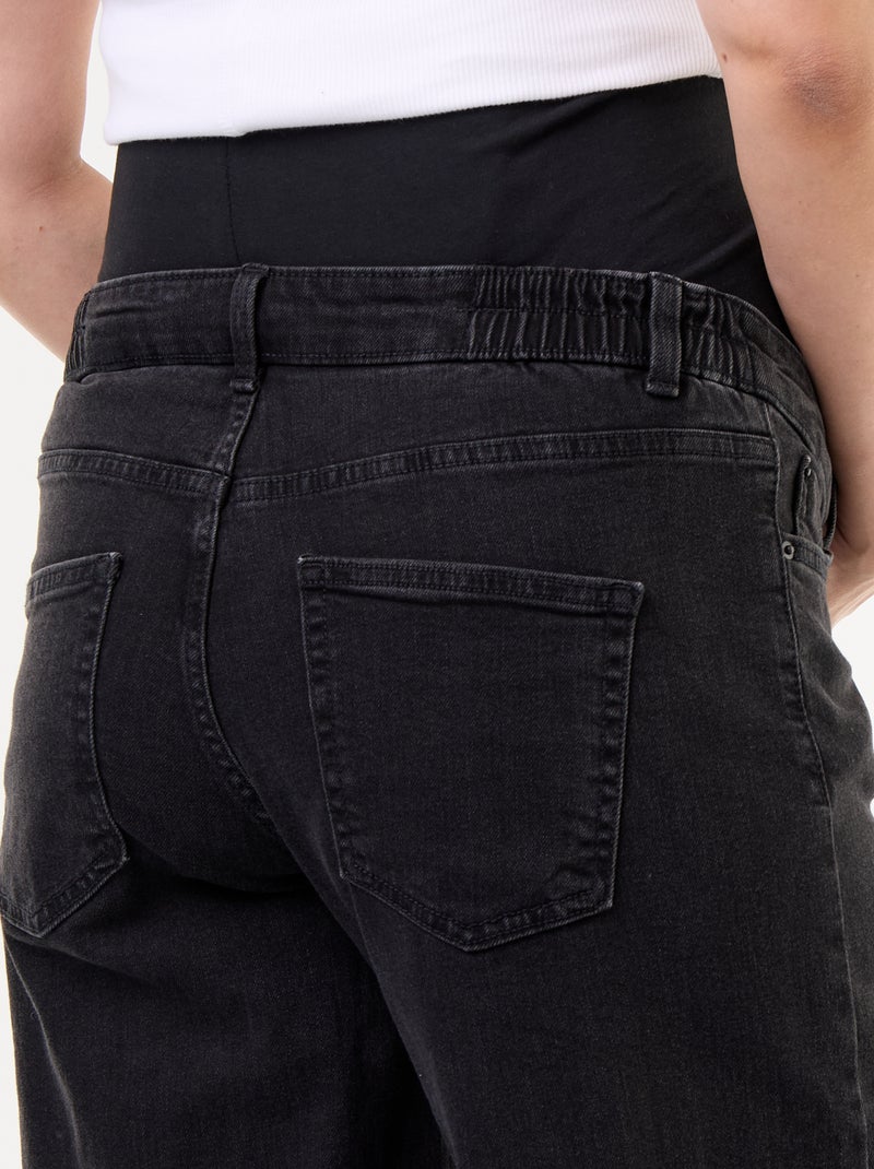 Jean de gravidez wide leg Preto - Kiabi