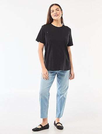 Jean de maternidade corte mom