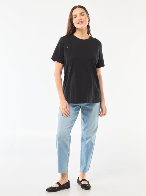 Jean de maternidade corte mom - Kiabi