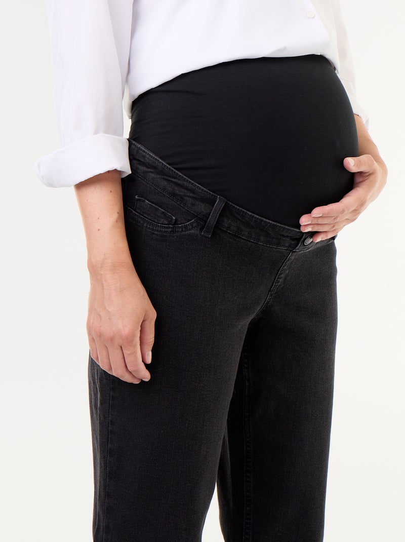 Jean de maternidade corte mom Preto - Kiabi