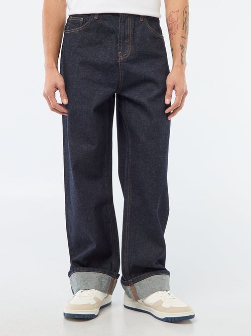 Jean regular base com dobra - L32 - Kiabi