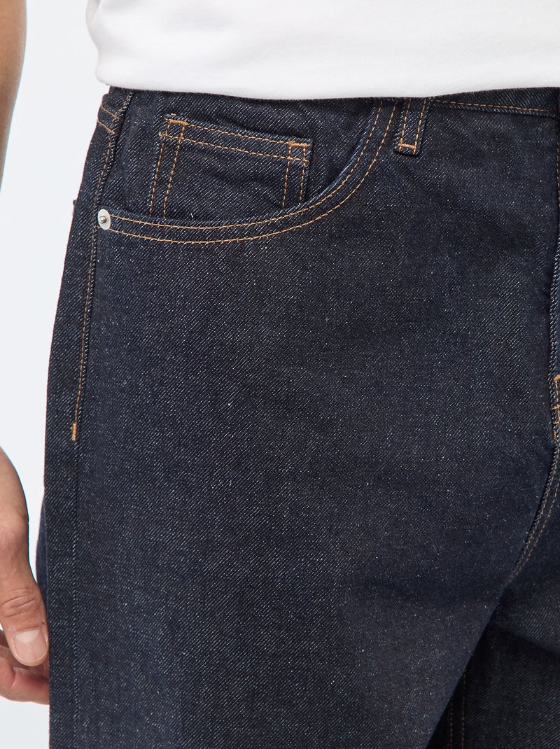 Jean regular base com dobra - L32 Azul - Kiabi