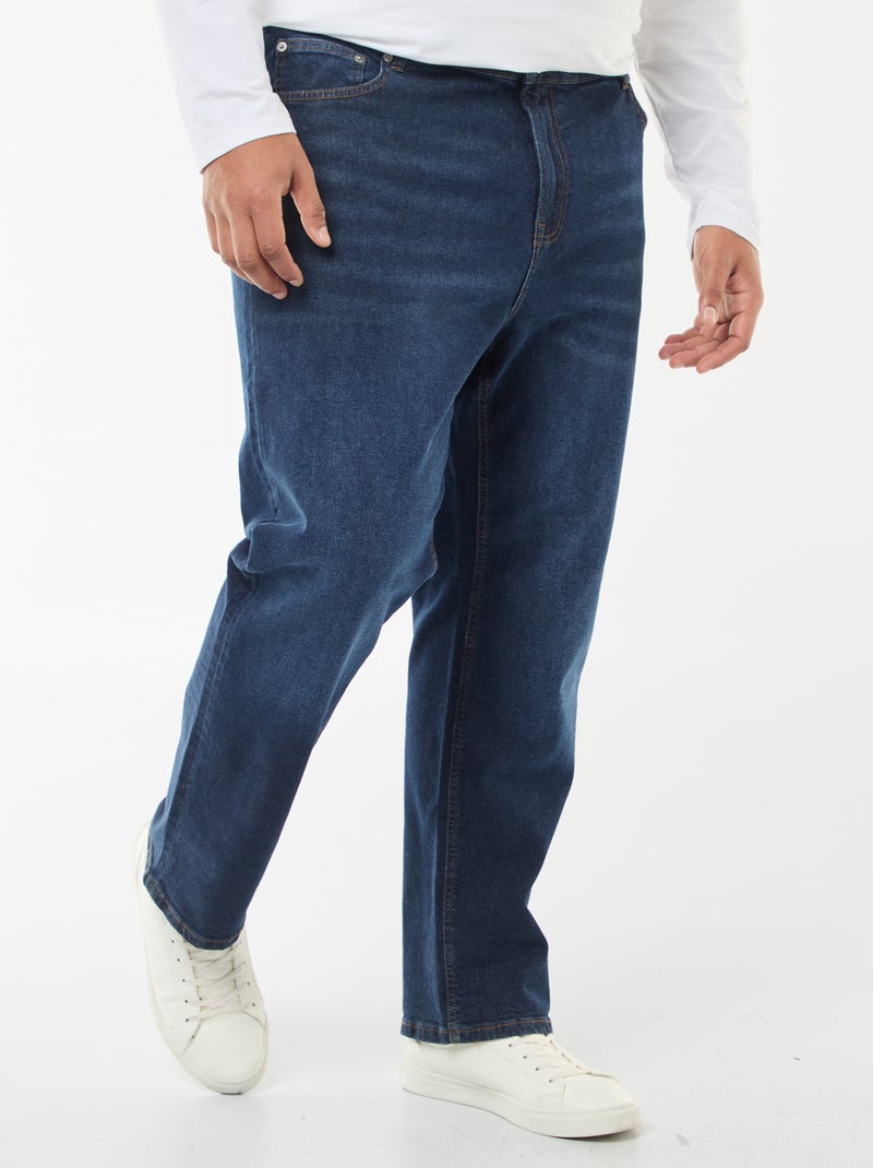Jean regular / corte reto com 5 bolsos Azul - Kiabi