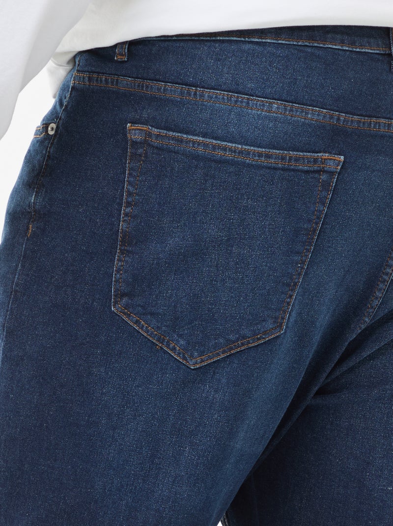 Jean regular / corte reto com 5 bolsos Azul - Kiabi