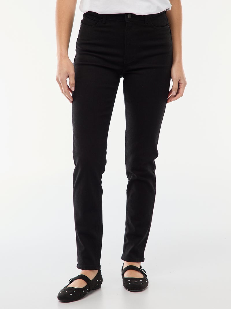 Jean skinny cintura subida - L30 Preto - Kiabi