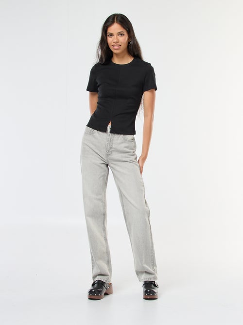 Jean Straight Cintura Subida - Kiabi