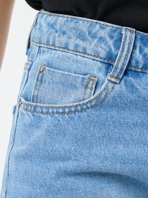 Jean straight denim em algodão - Kiabi