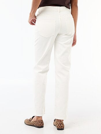 Jeans direitos de ganga em algodão