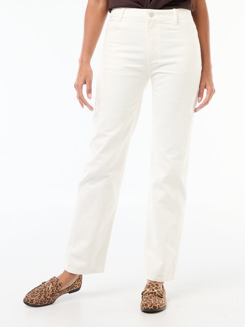 Jean straight denim em algodão - Kiabi