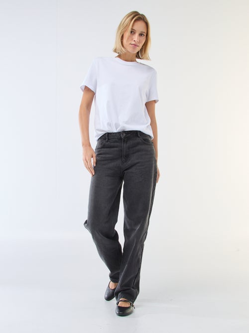 Jean straight denim em algodão - Kiabi