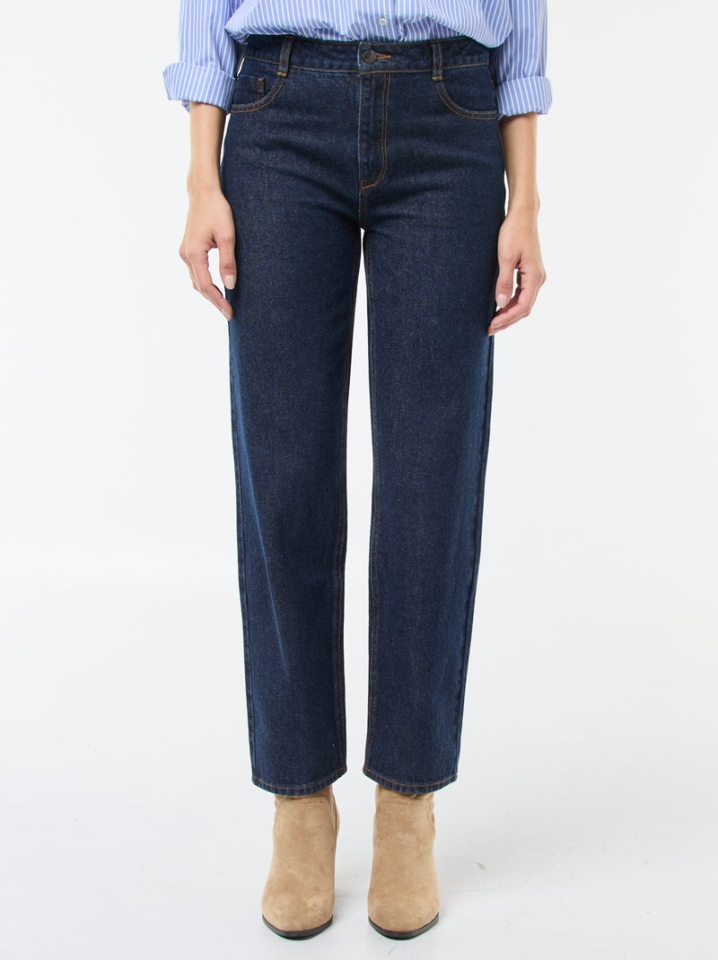 Jean straight regular fit em algodão - L28 Azul - Kiabi