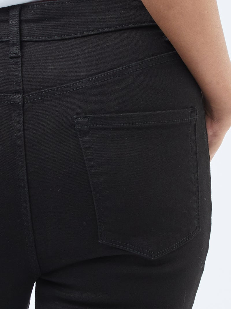 Jean super skinny cintura muito alta - C34 Preto - Kiabi