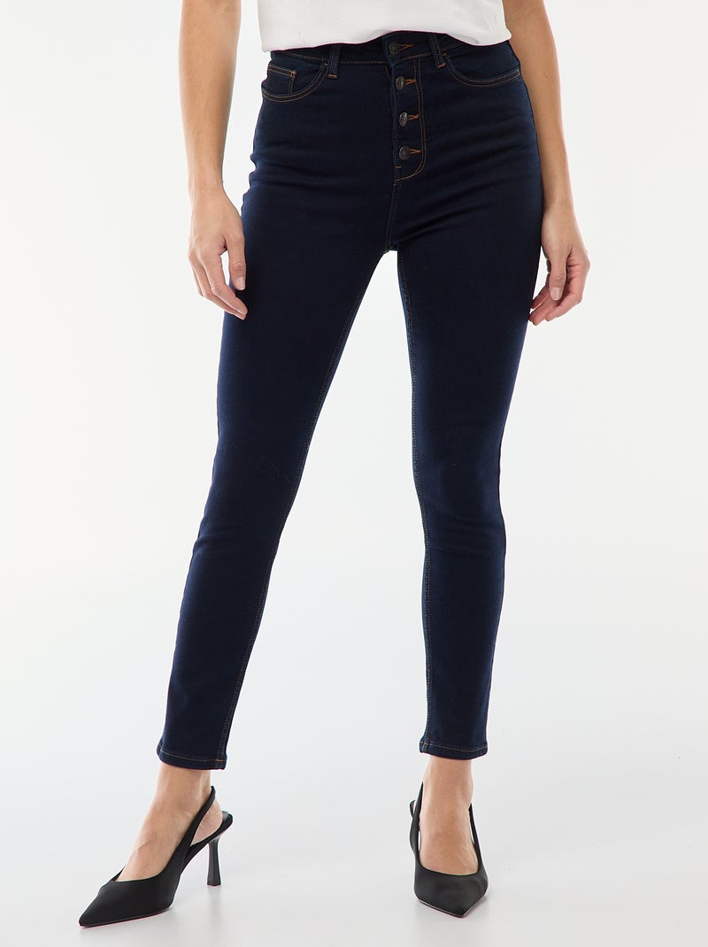 Jean super skinny cintura muito subida - C34 Azul - Kiabi