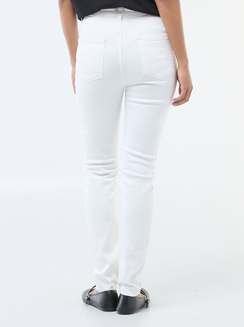Jean super skinny cintura muito subida - C34 Branco - Kiabi