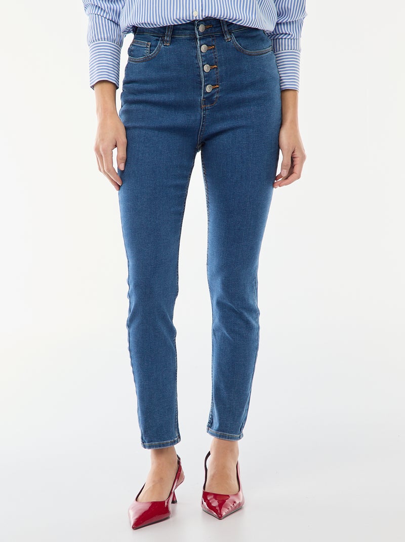 Jean super skinny cintura muito subida - L28 Azul - Kiabi