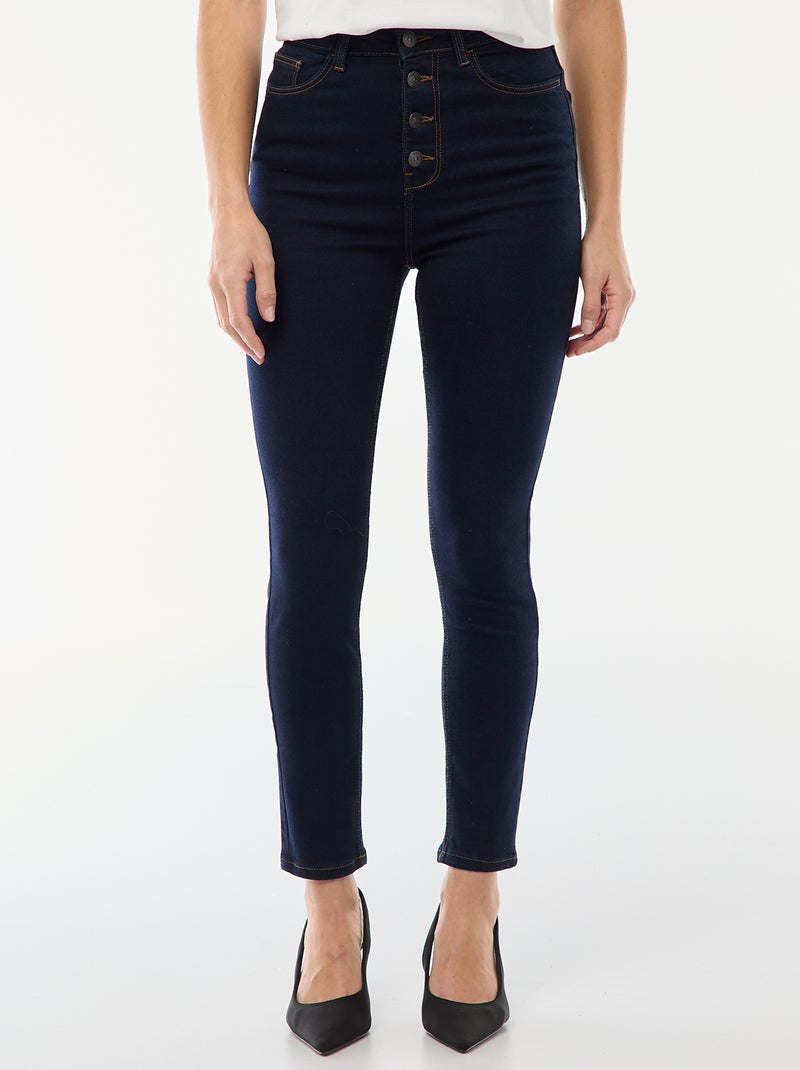 Jean super skinny cintura muito subida - L28 Azul - Kiabi