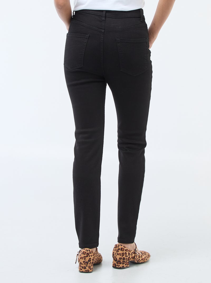 Jean super skinny cintura muito subida - L28 Preto - Kiabi